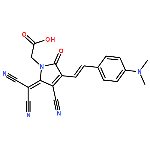 1H-Pyrrole-1-acetic acid, 3-cyano-2-(dicyanomethylene)-4-[2-[4-(dimethylamino)phenyl]ethenyl]-2,5-dihydro-5-oxo-