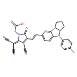 1H-Pyrrole-1-acetic acid, 3-cyano-2-(dicyanomethylene)-4-[2-[1,2,3,3a,4,8b-hexahydro-4-(4-methylphenyl)cyclopent[b]indol-7-yl]ethenyl]-2,5-dihydro-5-oxo-