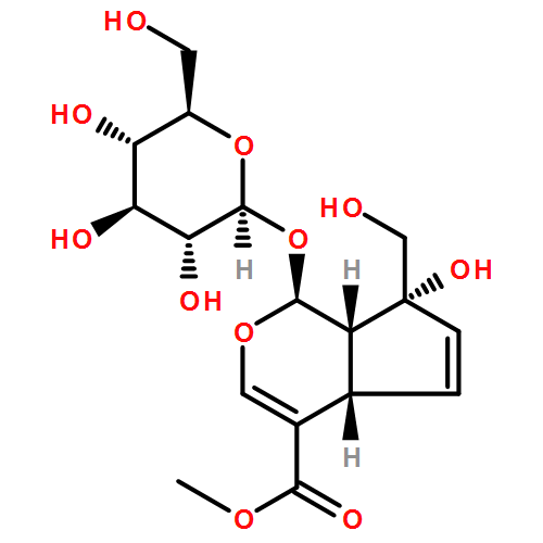 Cyclopenta[c]pyran-4-carboxylic acid, 1-(β-D-glucopyranosyloxy)-1,4a,7,7a-tetrahydro-7-hydroxy-7-(hydroxymethyl)-, methyl ester, (1S,4aS,7R,7aS)-