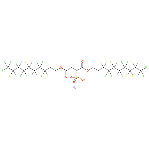 Butanedioic acid, 2-sulfo-, 1,4-bis(3,3,4,4,5,5,6,6,7,7,8,8,9,9,10,10,10-heptadecafluorodecyl) ester, sodium salt (1:1)