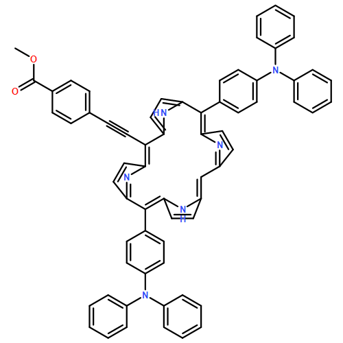 Benzoic acid, 4-[2-[10,20-bis[4-(diphenylamino)phenyl]-21H,23H-porphin-5-yl]ethynyl]-, methyl ester