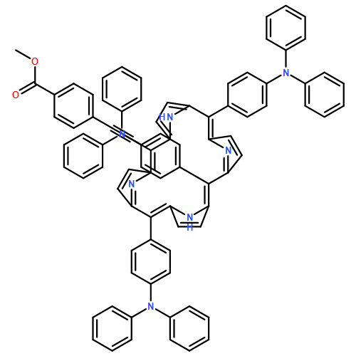 Benzoic acid, 4-[2-[10,15,20-tris[4-(diphenylamino)phenyl]-21H,23H-porphin-5-yl]ethynyl]-, methyl ester