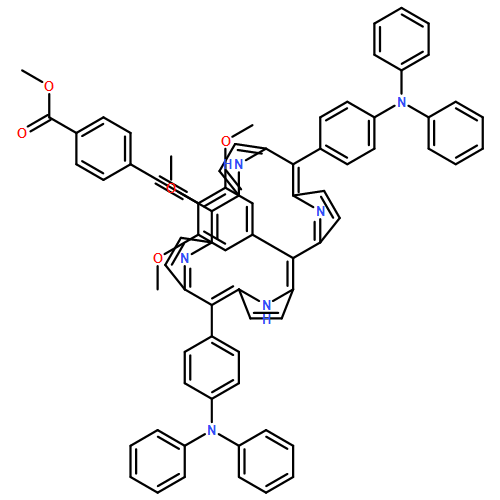 Benzoic acid, 4-[2-[10,20-bis[4-(diphenylamino)phenyl]-15-(3,4,5-trimethoxyphenyl)-21H,23H-porphin-5-yl]ethynyl]-, methyl ester