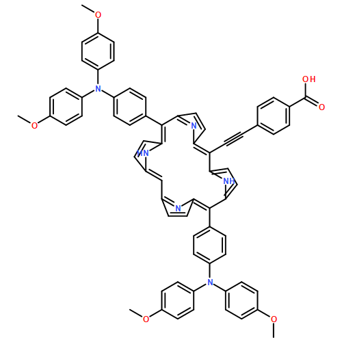 Benzoic acid, 4-[2-[10,20-bis[4-[bis(4-methoxyphenyl)amino]phenyl]-21H,23H-porphin-5-yl]ethynyl]-