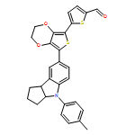 2-Thiophenecarboxaldehyde, 5-[7-[1,2,3,3a,4,8b-hexahydro-4-(4-methylphenyl)cyclopent[b]indol-7-yl]-2,3-dihydrothieno[3,4-b]-1,4-dioxin-5-yl]-