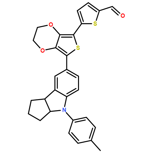 2-Thiophenecarboxaldehyde, 5-[7-[1,2,3,3a,4,8b-hexahydro-4-(4-methylphenyl)cyclopent[b]indol-7-yl]-2,3-dihydrothieno[3,4-b]-1,4-dioxin-5-yl]-