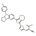 2-Propenoic acid, 2-cyano-3-[5-[7-[1,2,3,3a,4,8b-hexahydro-4-(4-methylphenyl)cyclopent[b]indol-7-yl]-2,3-dihydrothieno[3,4-b]-1,4-dioxin-5-yl]-2-thienyl]-