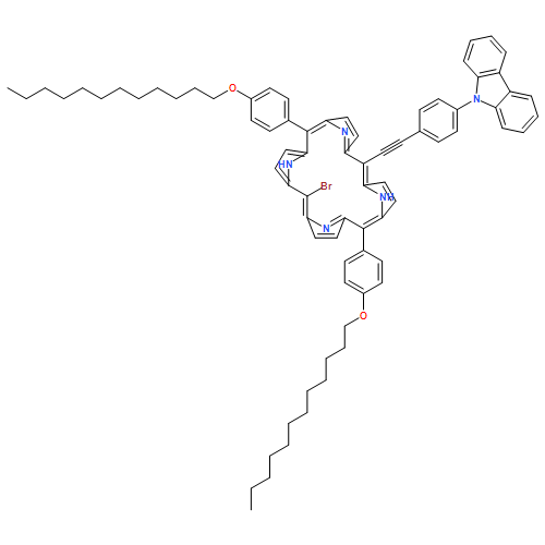 21H,23H-Porphine, 5-bromo-15-[2-[4-(9H-carbazol-9-yl)phenyl]ethynyl]-10,20-bis[4-(dodecyloxy)phenyl]-