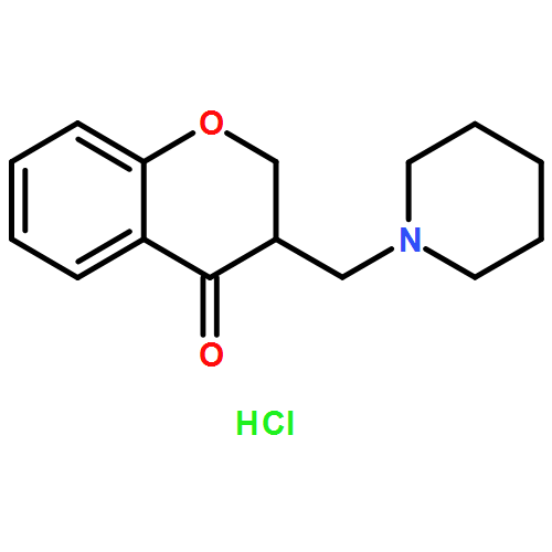 4H-1-Benzopyran-4-one, 2,3-dihydro-3-(1-piperidinylmethyl)-, hydrochloride (1:1)