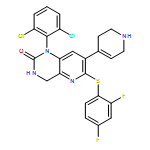 Pyrido[3,2-d]pyrimidin-2(1H)-one, 1-(2,6-dichlorophenyl)-6-[(2,4-difluorophenyl)thio]-3,4-dihydro-7-(1,2,3,6-tetrahydro-4-pyridinyl)-