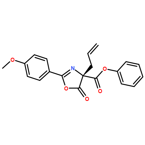 4-Oxazolecarboxylic acid, 4,5-dihydro-2-(4-methoxyphenyl)-5-oxo-4-(2-propen-1-yl)-, phenyl ester, (4R)-