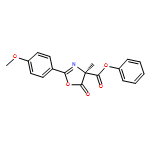 4-Oxazolecarboxylic acid, 4,5-dihydro-2-(4-methoxyphenyl)-4-methyl-5-oxo-, phenyl ester, (4S)-