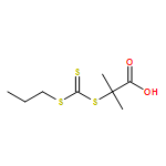 Propanoic acid, 2-methyl-2-[[(propylthio)thioxomethyl]thio]-