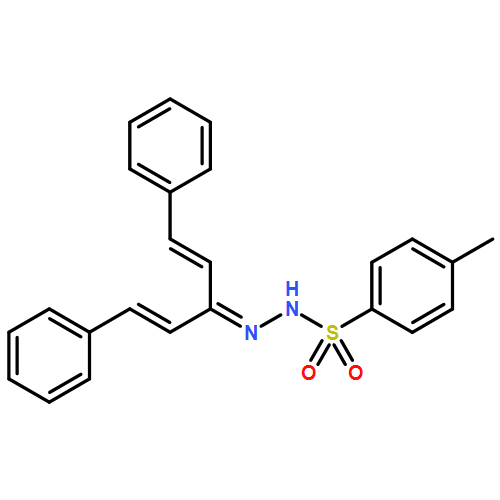 Benzenesulfonic acid, 4-methyl-, 3-phenyl-1-(2-phenylethenyl)-2-propenylidenehydrazide, (E,E)- (9CI)