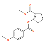 Benzoic acid, 4-methoxy-, 2-(methoxycarbonyl)-1-cyclopenten-1-yl ester