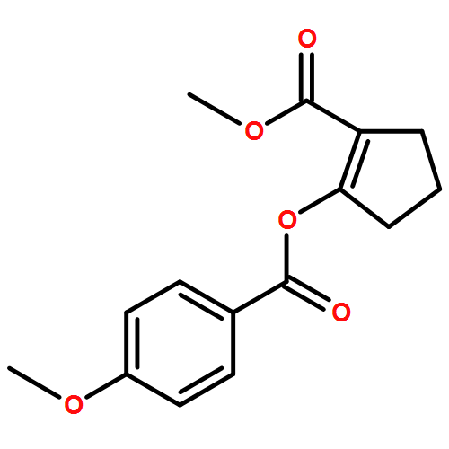 Benzoic acid, 4-methoxy-, 2-(methoxycarbonyl)-1-cyclopenten-1-yl ester