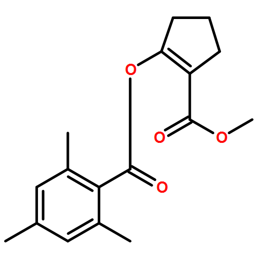 Benzoic acid, 2,4,6-trimethyl-, 2-(methoxycarbonyl)-1-cyclopenten-1-yl ester