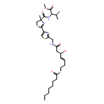 L-Valine, N-[[(4R)-4,5-dihydro-2'-[[[(3S)-3-hydroxy-1-oxo-7-[(1-oxooctyl)thio]-4-hepten-1-yl]amino]methyl]-4-methyl[2,4'-bithiazol]-4-yl]carbonyl]-, methyl ester