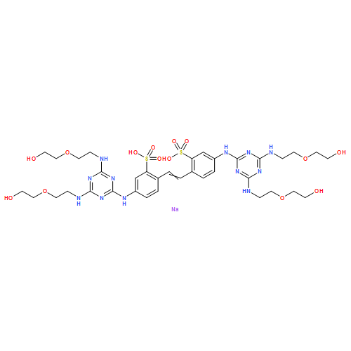 Benzenesulfonic acid, 2,2'-(1,2-ethenediyl)bis[5-[[4,6-bis[[2-(2-hydroxyethoxy)ethyl]amino]-1,3,5-triazin-2-yl]amino]-, sodium salt (1:2)