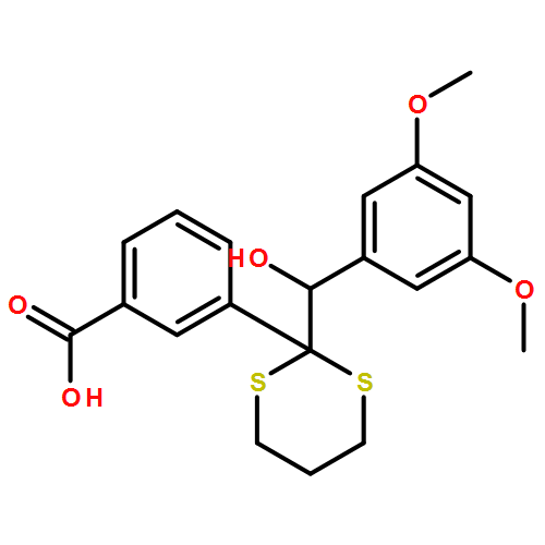 Benzoic acid, 3-[2-[(3,5-dimethoxyphenyl)hydroxymethyl]-1,3-dithian-2-yl]-