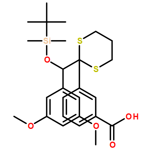 Benzoic acid, 3-[2-[(3,5-dimethoxyphenyl)[[(1,1-dimethylethyl)dimethylsilyl]oxy]methyl]-1,3-dithian-2-yl]-