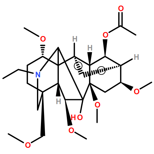 Aconitane-7,14-diol, 20-ethyl-1,6,8,16-tetramethoxy-4-(methoxymethyl)-, 14-acetate, (1α,6β,14α,16β)-