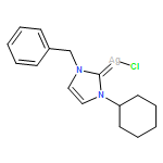 Silver, chloro[1-cyclohexyl-1,3-dihydro-3-(phenylmethyl)-2H-imidazol-2-ylidene]-