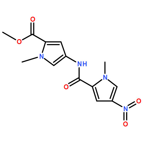 1H-Pyrrole-2-carboxylic acid, 1-methyl-4-[[(1-methyl-4-nitro-1H-pyrrol-2-yl)carbonyl]amino]-, methyl ester