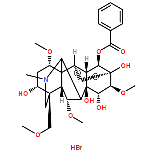 Aconitane-3,8,13,14,15-pentol, 1,6,16-trimethoxy-4-(methoxymethyl)-20-methyl-, 14-benzoate, hydrobromide (1:1), (1α,3α,6α,14α,15α,16β)-