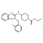 1-Piperidinecarboxylic acid, 4-[[1-[(2-fluorophenyl)methyl]-1H-benzimidazol-2-yl]amino]-, ethyl ester