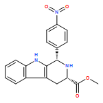 1H-Pyrido[3,4-b]indole-3-carboxylic acid, 2,3,4,9-tetrahydro-1-(4-nitrophenyl)-, methyl ester, (1R,3R)-rel-