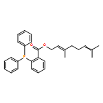 Benzoic acid, 2-(diphenylphosphino)-, (2E)-3,7-dimethyl-2,6-octadien-1-yl ester