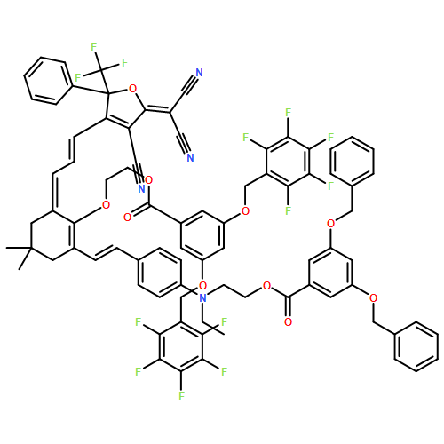 Benzoic acid, 3,5-bis[(2,3,4,5,6-pentafluorophenyl)methoxy]-, 2-[[2-[2-[4-[[2-[[3,5-bis(phenylmethoxy)benzoyl]oxy]ethyl]ethylamino]phenyl]ethenyl]-6-[3-[4-cyano-5-(dicyanomethylene)-2,5-dihydro-2-phenyl-2-(trifluoromethyl)-3-furanyl]-2-propen-1-ylidene]-4,4-dimethyl-1-cyclohexen-1-yl]oxy]ethyl ester