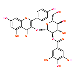 4H-1-Benzopyran-4-one, 5,7-dihydroxy-2-(4-hydroxyphenyl)-3-[[2-O-(3,4,5-trihydroxybenzoyl)-β-D-glucopyranosyl]oxy]-