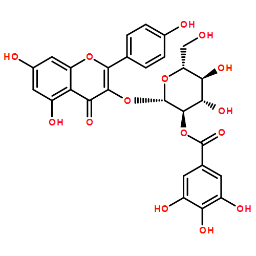 4H-1-Benzopyran-4-one, 5,7-dihydroxy-2-(4-hydroxyphenyl)-3-[[2-O-(3,4,5-trihydroxybenzoyl)-β-D-glucopyranosyl]oxy]-