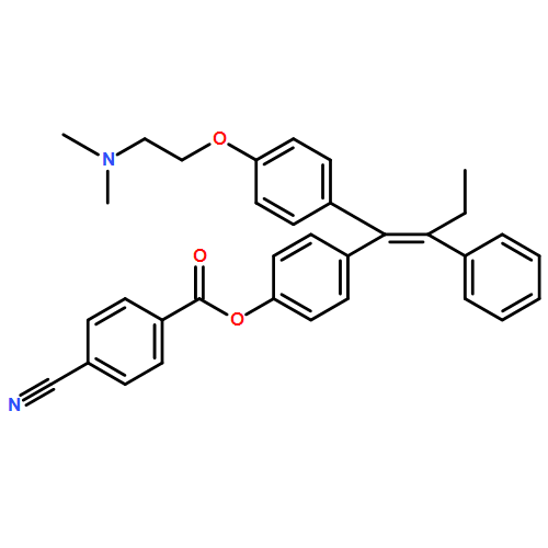 Benzoic acid, 4-cyano-, 4-[1-[4-[2-(dimethylamino)ethoxy]phenyl]-2-phenyl-1-butenyl]phenyl ester, (Z)- (9CI)