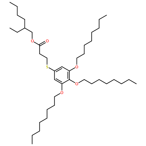 Propanoic acid, 3-[[3,4,5-tris(octyloxy)phenyl]thio]-, 2-ethylhexyl ester