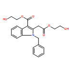 1H-Indole-2-acetic acid, 3-[(2-hydroxyethoxy)carbonyl]-1-(phenylmethyl)-, 2-hydroxyethyl ester