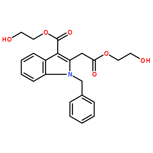 1H-Indole-2-acetic acid, 3-[(2-hydroxyethoxy)carbonyl]-1-(phenylmethyl)-, 2-hydroxyethyl ester