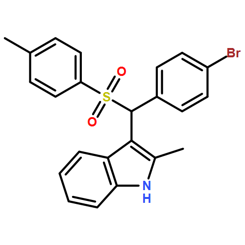 1H-Indole, 3-[(4-bromophenyl)[(4-methylphenyl)sulfonyl]methyl]-2-methyl-