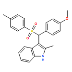 1H-Indole, 3-[(4-methoxyphenyl)[(4-methylphenyl)sulfonyl]methyl]-2-methyl-