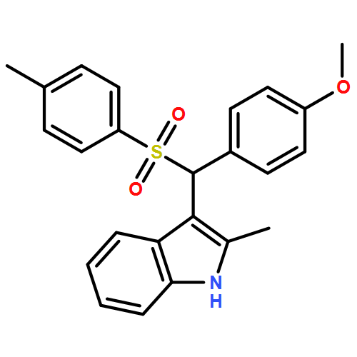 1H-Indole, 3-[(4-methoxyphenyl)[(4-methylphenyl)sulfonyl]methyl]-2-methyl-