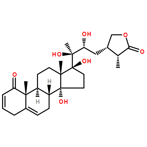 Ergosta-2,5-dien-26-oic acid, 14,17,20,22,28-pentahydroxy-1-oxo-, γ-lactone, (17α,22R,25R)-