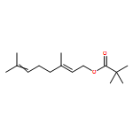 Propanoic acid, 2,2-dimethyl-, (2E)-3,7-dimethyl-2,6-octadien-1-yl ester