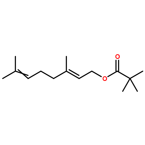 Propanoic acid, 2,2-dimethyl-, (2E)-3,7-dimethyl-2,6-octadien-1-yl ester