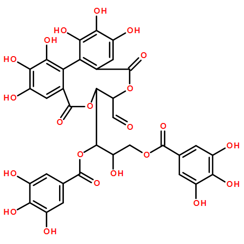 D-Glucose, cyclic 2,3-[(1S)-4,4',5,5',6,6'-hexahydroxy[1,1'-biphenyl]-2,2'-dicarboxylate] 4,6-bis(3,4,5-trihydroxybenzoate)