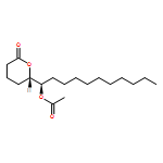 2H-Pyran-2-one, 6-[(1R)-1-(acetyloxy)undecyl]tetrahydro-, (6S)-