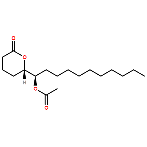 2H-Pyran-2-one, 6-[(1R)-1-(acetyloxy)undecyl]tetrahydro-, (6S)-