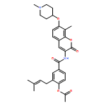 Benzamide, 4-(acetyloxy)-3-(3-methyl-2-buten-1-yl)-N-[8-methyl-7-[(1-methyl-4-piperidinyl)oxy]-2-oxo-2H-1-benzopyran-3-yl]-