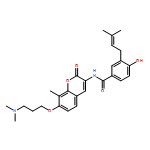 Benzamide, N-[7-[3-(dimethylamino)propoxy]-8-methyl-2-oxo-2H-1-benzopyran-3-yl]-4-hydroxy-3-(3-methyl-2-buten-1-yl)-